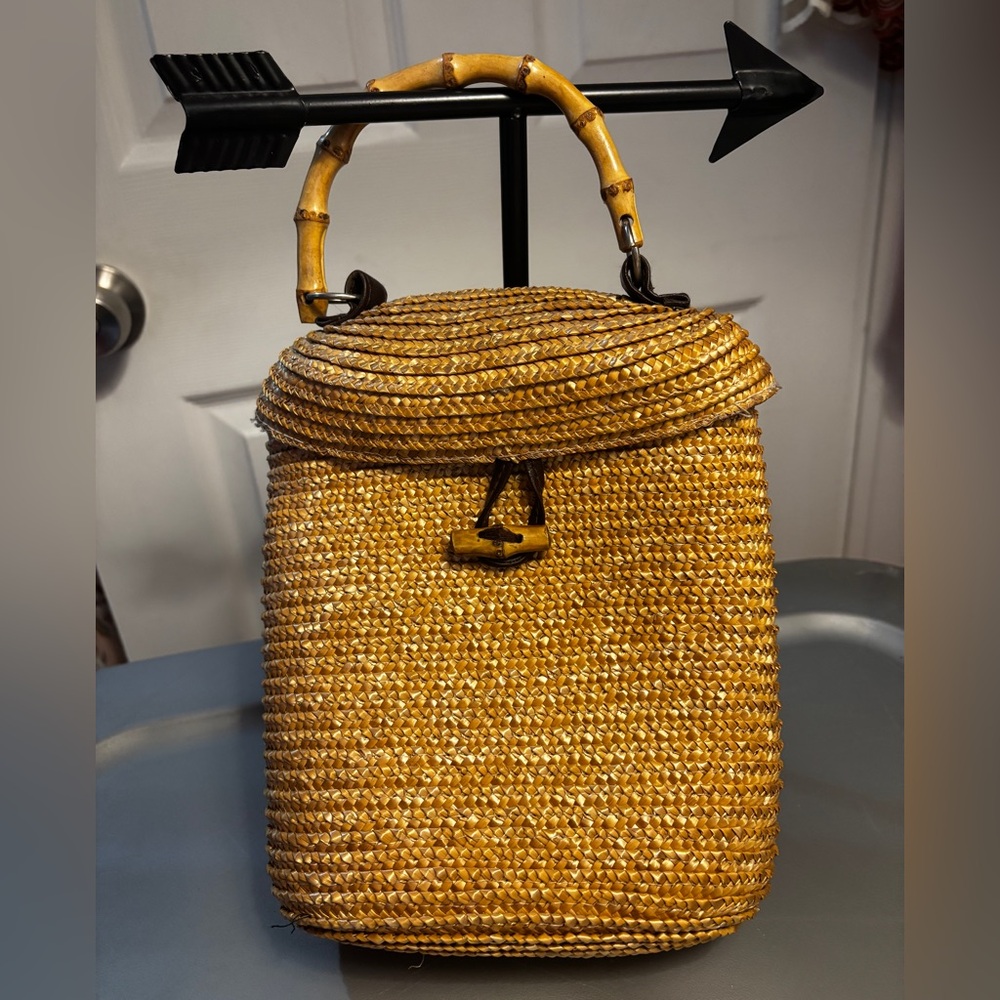 Victoria’s Secret Elegant Gold Woven Handbag